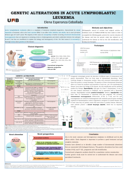genetic alterations in acute lymphoblastic leukemia