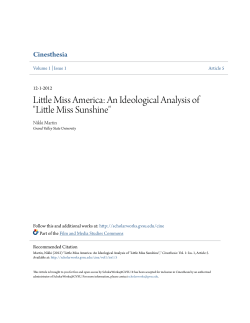 Little Miss America: An Ideological Analysis of "Little Miss Sunshine"