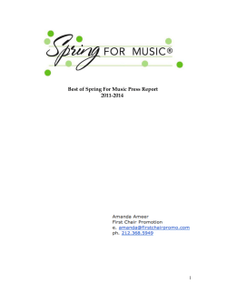 Best of Spring For Music Press Report 2011-2014