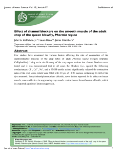 Effect of channel blockers on the smooth muscle of the adult crop of