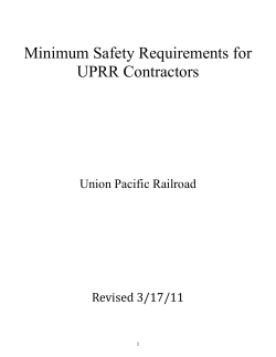 Minimum Safety Requirements for UPRR Contractors