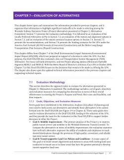 Chapter 7 Comparative Benefits and Costs