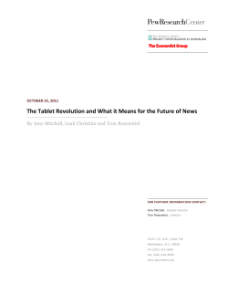The Tablet Revolution and What it Means for the
