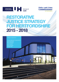 restorative justice strategy for hertfordshire 2015