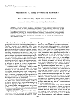 Melatonin: A Sleep-Promoting Hormone
