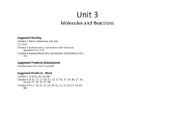 Unit 3 Molecules and Reactions