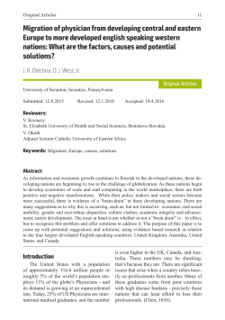 Physician migration from developing central and eastern europe to