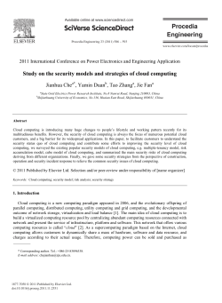 Study on the security models and strategies of cloud computing