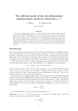 The self-dual point of the two-dimensional random-cluster