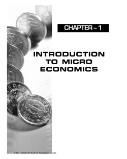 chapter &ndash; 1 introduction to micro economics