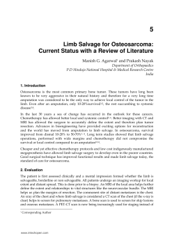Limb Salvage for Osteosarcoma