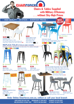 Chairs And Tables Supplied With