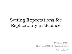 Setting Expectations for Replicability in Science