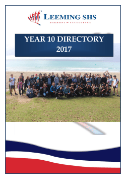 2017 Yr 10 Directory - Leeming Senior High School