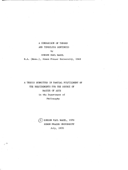 A comparison of tensed and tenseless sentences.
