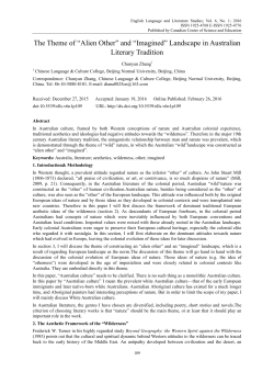 The Theme of &ldquo;Alien Other&rdquo; and &ldquo;Imagined&rdquo; Landscape in Australian