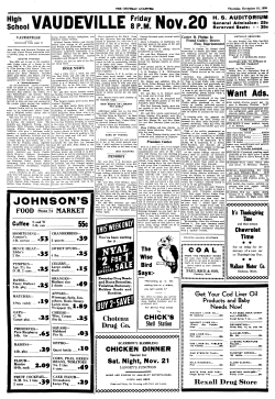 School VAUDEVILLE &Iuml;&Iuml;&Iuml; Nov. 20