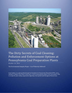 The Dirty Secrets of Coal Cleaning
