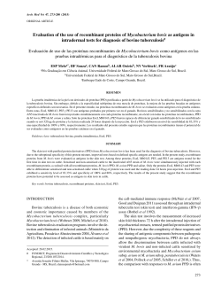 Evaluation of the use of recombinant proteins of