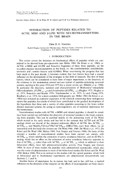 INTERACTION OF PEPTIDES RELATED TO ACTH, MSH AND fl