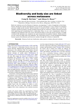 Biodiversity and body size are linked across metazoans