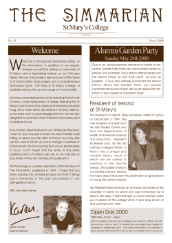 Issue 10 (Spring 2000) - St Mary`s University, Twickenham