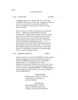 Brazil Screenplay (Draft) 1 EXT. CITYSCAPE SUNSET 1 A beautiful