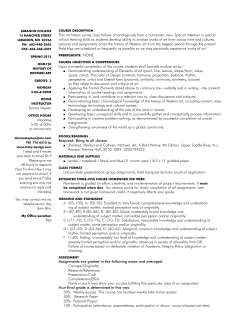 page 1 This art history survey class follows chronologically from a