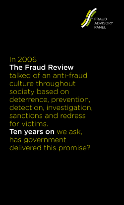 The fraud review: ten years on