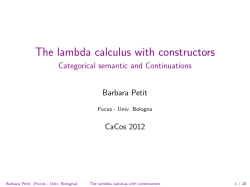 The lambda calculus with constructors