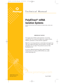 PolyATtract mRNA Isolation Systems Technical Manual