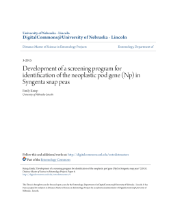 Development of a screening program for identification of the
