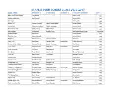 STAPLES HIGH SCHOOL CLUBS 2016-2017