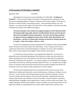 Is Persecution of Christians a Reality?