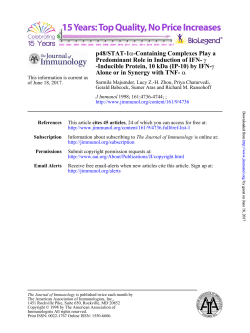 Inducible Protein, 10 kDa (IP-10) by IFN