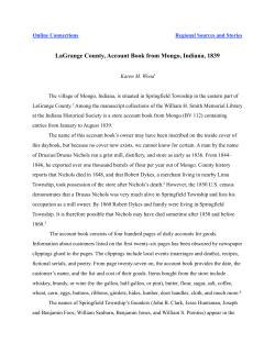 LaGrange County, Account Book from Mongo, Indiana, 1839