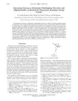Interactions between a Zwitterionic Polythiophene Derivative and