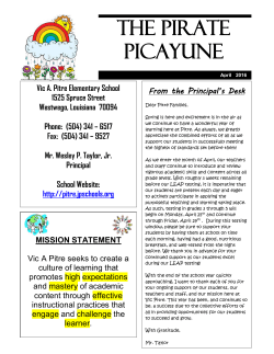 April 2016 - Vic A. Pitre Elementary School