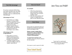 PAR Brochure - Knox United Church, Brookfield Nova Scotia