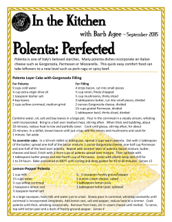 Polenta: Perfected - The Bayview School of Cooking