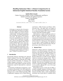 Handling Indonesian Clitics: A Dataset Comparison for an