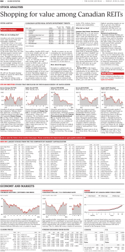 Shopping for value among Canadian REITs