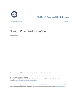 The Cat Who Liked Potato Soup