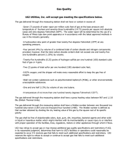 Minimum Gas Quality Requirements