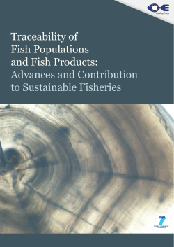 Traceability of Fish Populations and Fish Products: Advances and