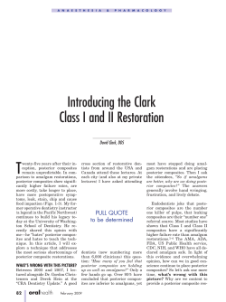 Introducing the Clark Class I and II Restoration