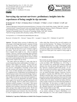 Surveying rip current survivors: preliminary insights into the