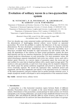 Evolution of solitary waves in a two