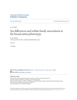 Sex differences and within-family associations in the broad autism