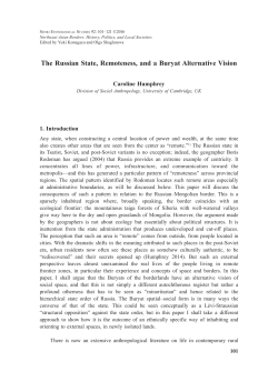 The Russian State, Remoteness, and a Buryat Alternative Vision